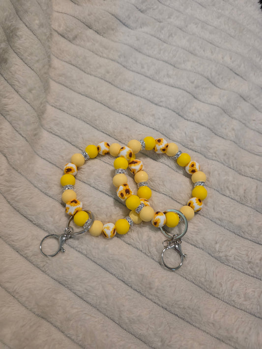 Sunflower Wristlet Keychain