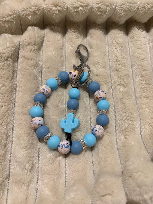 Desert Terrazo Wristlet Keychain Duo
