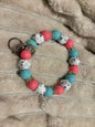 Cotton Candy Terrazo Wristlet Keychain